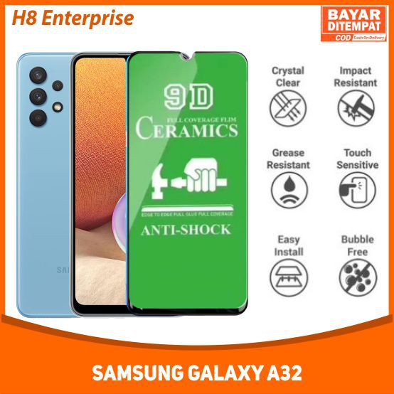 Tempered Glass CERAMIC Full Cover BLUELIGHT ANTI RADIASI Anti Shock For Samsung Galaxy A32