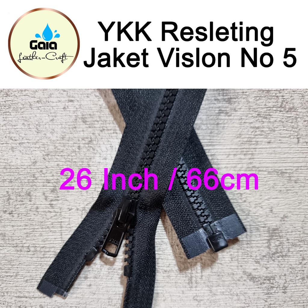 YKK zipper resleting jaket vislon no 5