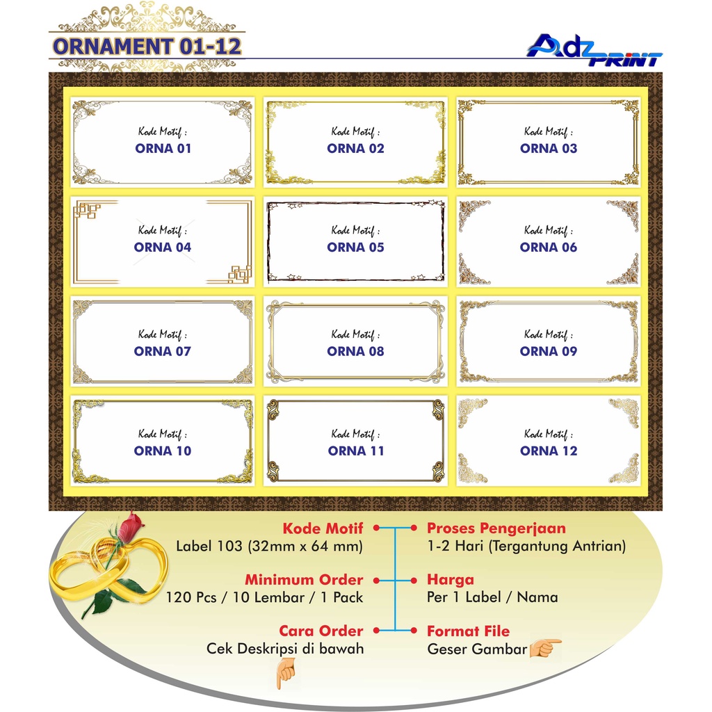 

CETAK LABEL 103 MOTIF ORNAMENT