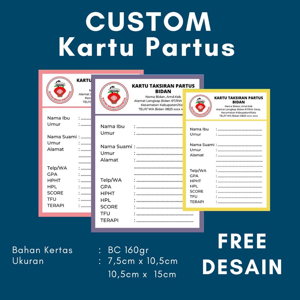 

Custom Kartu Taksiran Partus