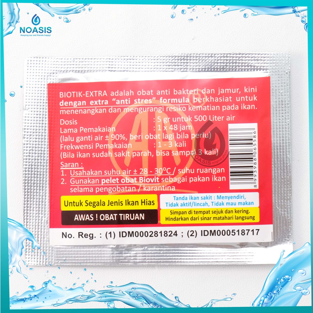 OBAT IKAN / BIOTIK EXTRA / 5g r/ SACHAET / AA