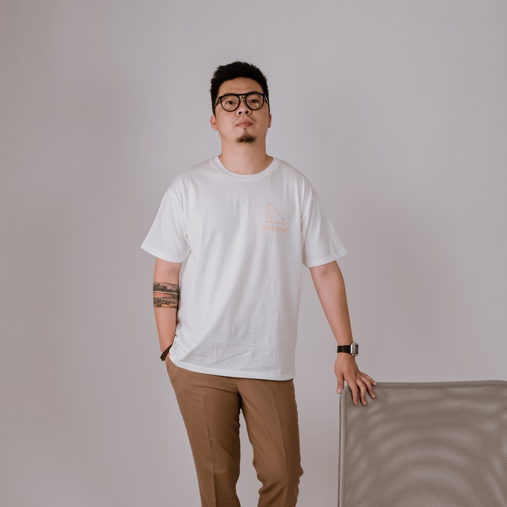 Theatre Blues x Goondu Special T-Shirt Unisex - ALWAYS RIGHT - WHITE Limited Promotions