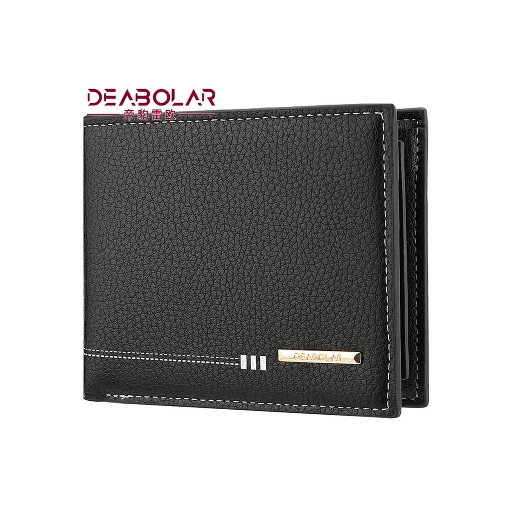 DOMPET LIPAT PRIA KULIT IMPORT ORIGINAL DEABOLAR HITAM DISTRO POLOS DARWIN WA531B5 PREMIUM COWOK KARTU KECIL MINI PENDEK LAKI BRANDED KEREN MURAH SIMPLE TIPIS BATAM