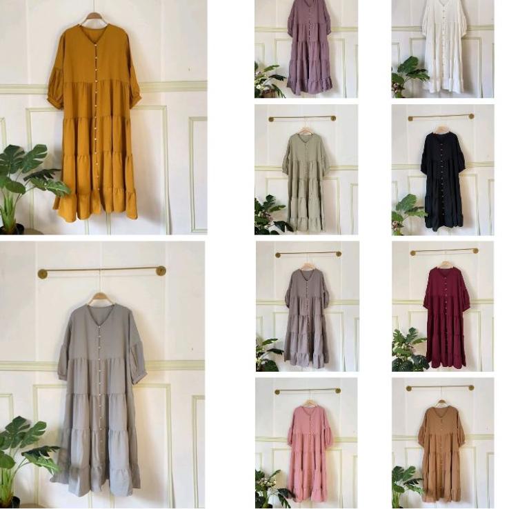 Special Price.. MIDI DRESS MUTIARA CRINCLE / MIDI DRESS CRINCLE AIRFLOW / MIDI DRESS JAMUR / MIDI DR
