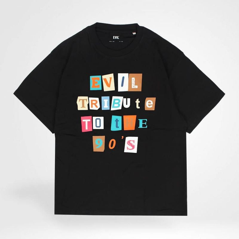 KAOS ORIGINAL EVIL ARMY HITAM 90'S