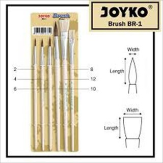 Kuas Set Brush BR-1 JOYKO (isi  6 pcs)