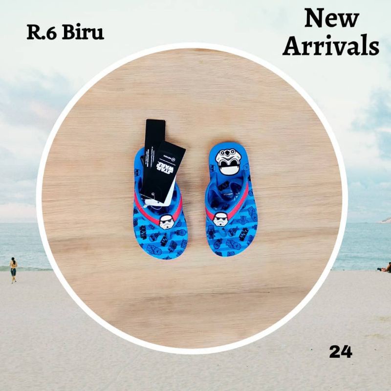 Sandal Jepit Anak Nevada Disney R.6 Biru Cantik