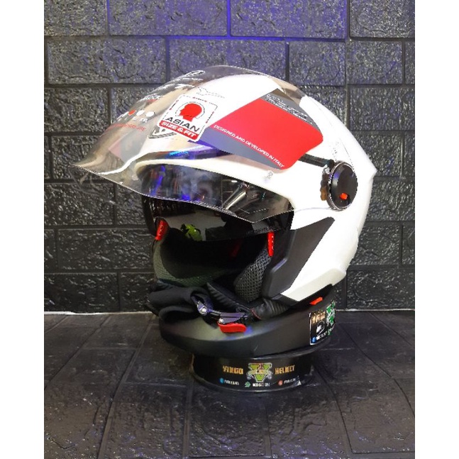 HELM KYT D-CITY SOLID WHITE ORIGINAL MODEL TERBARU DARI KYT