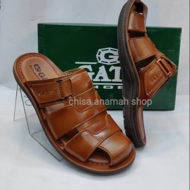 Sandal Selop Pria Gats HG-061 Leather 100% Original GATS