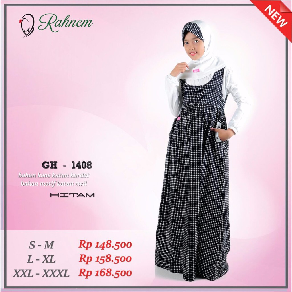 GAMIS GM 1408 HITAM II UNTUK REMAJA II  RAHNEM