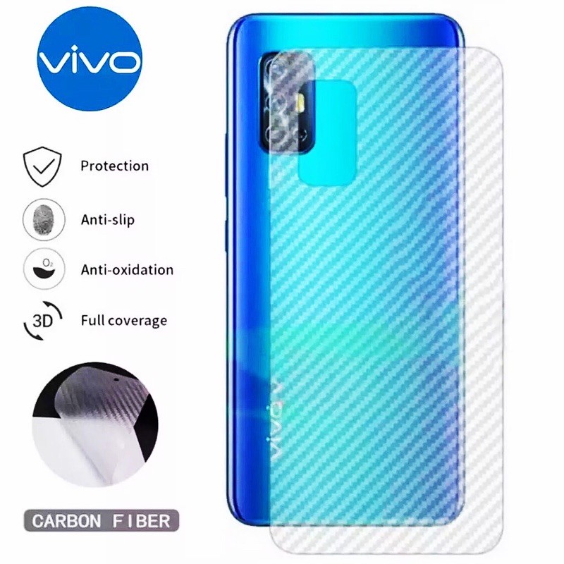 VIVO Y11/Y3/Y12/Y15/Y19/Y30/Y50/Y53/Y81/Y83/Y91C/Y93/Y97/Y95/UI/Z 1 PROGARSKIN STICKER CARBON BACK