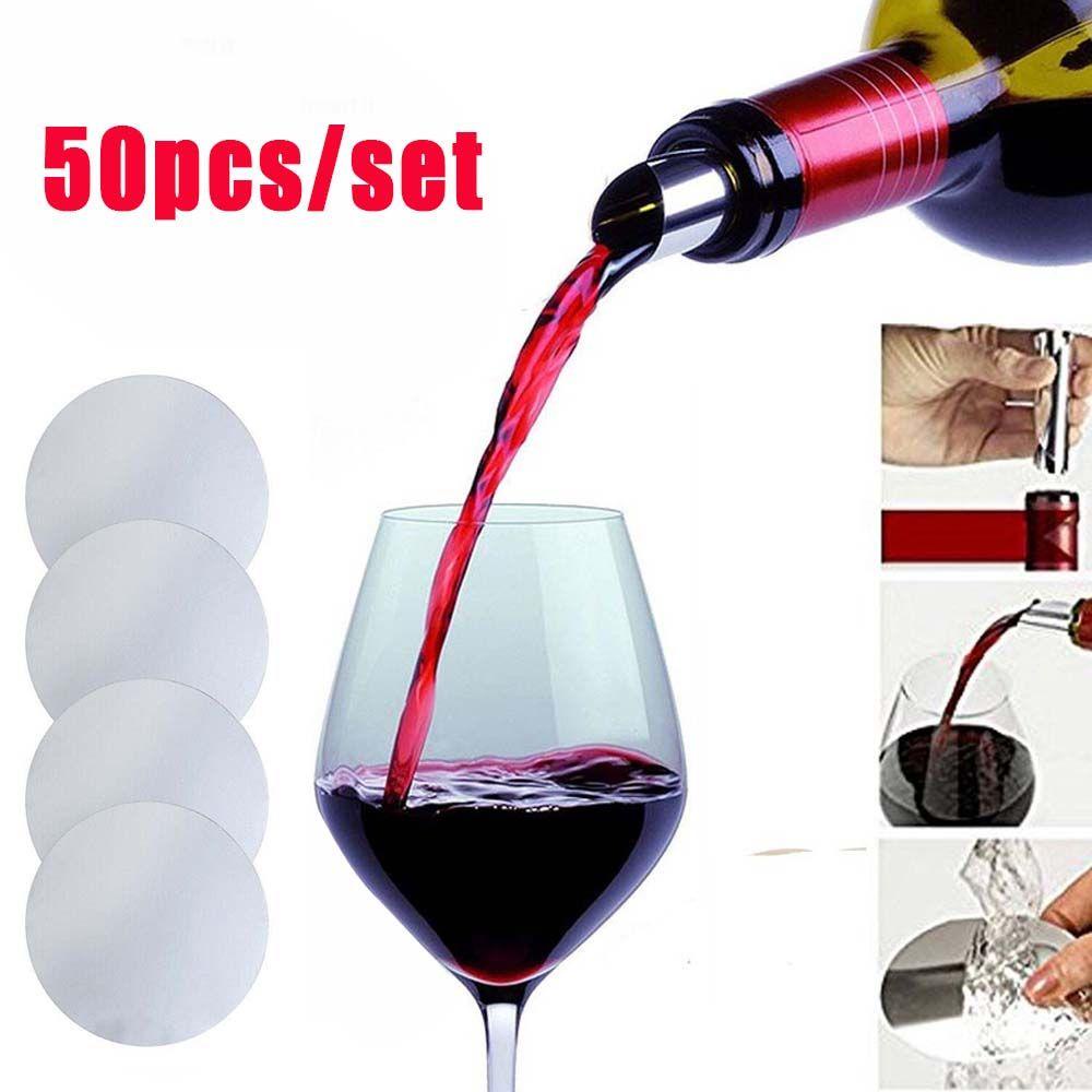 REBUY Wine Pourer Lipat 3inch Drip-proof Aluminium Foil Disk Alat Bar Botol Wine