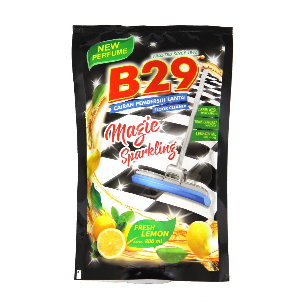 Pembersih Lantai Floor Cleaner B29 Pouch 777 ML Lemon dan Lavender