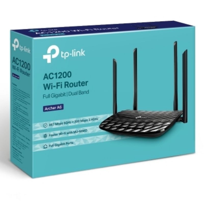 TP-LINK archer A6 Wifi Router AC1200 Mesh W-ifi Full Gigabit MU-MIMO Router a6 AC1200 Gigabit dual T