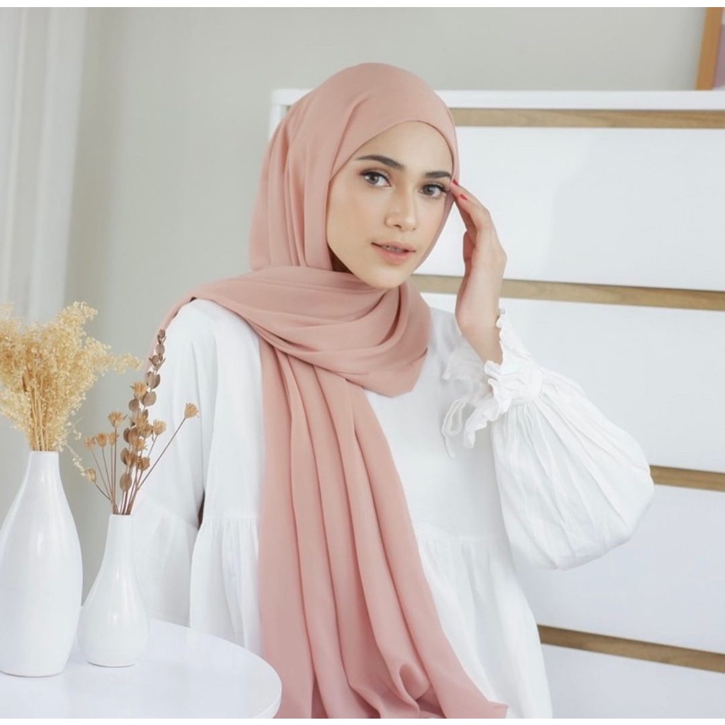 kerudung jilbab / hijab PASHMINA INNER 2in1 bahan ceruty babydoll premium dengan daleman ciput berku