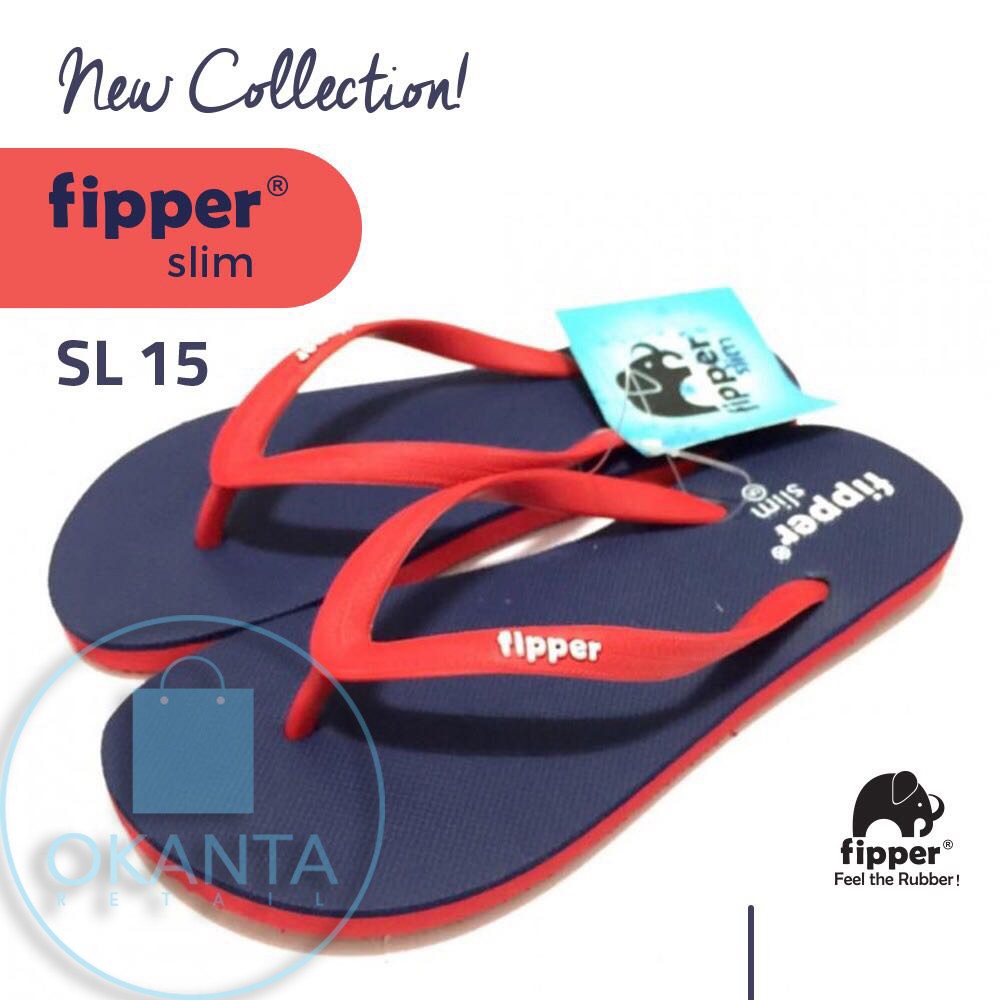  Sandal  Fipper  Slim Navy Peach SL 15 ORIGINAL 