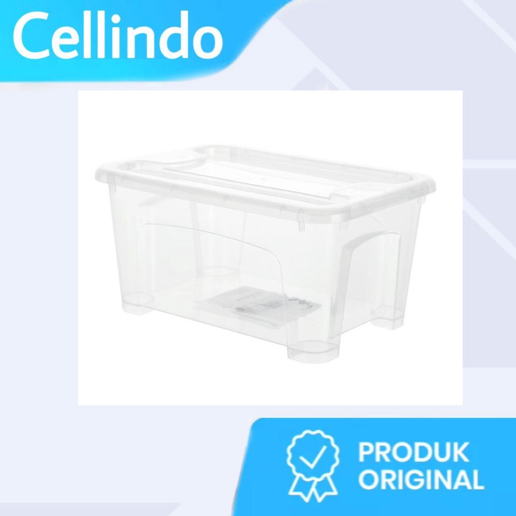 MINISO Kotak Penyimpanan Classic Storage Box 5L Kecil Serbaguna Multifungsi Transparan Plastik Premium