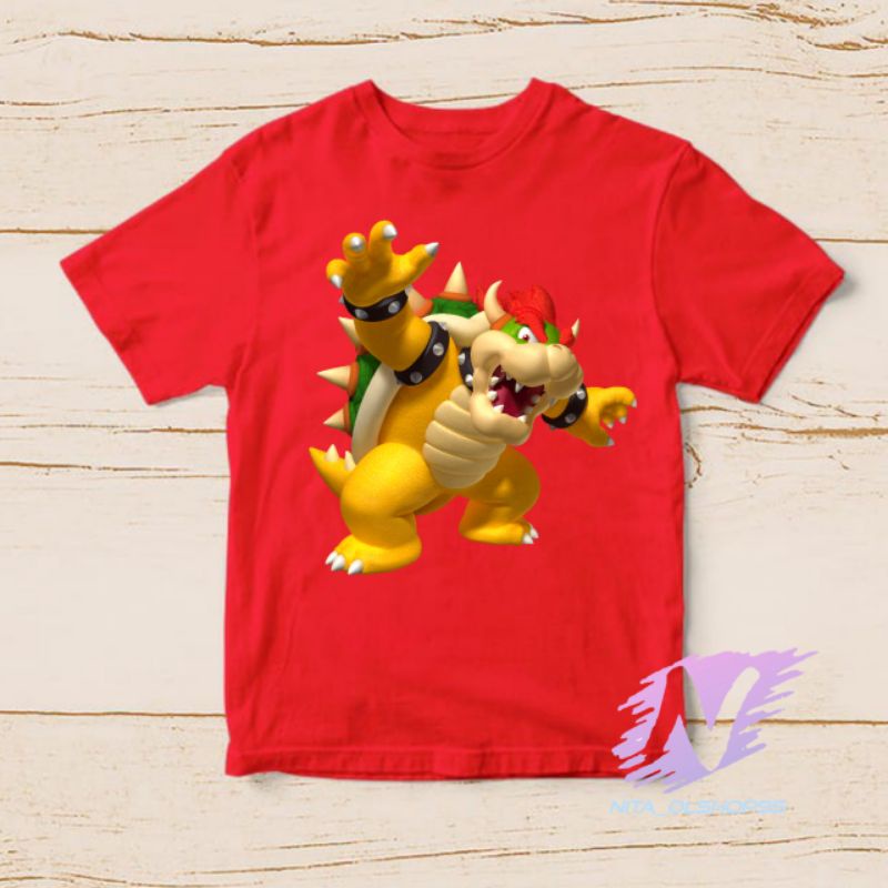 kaos anak super Mario bowser x