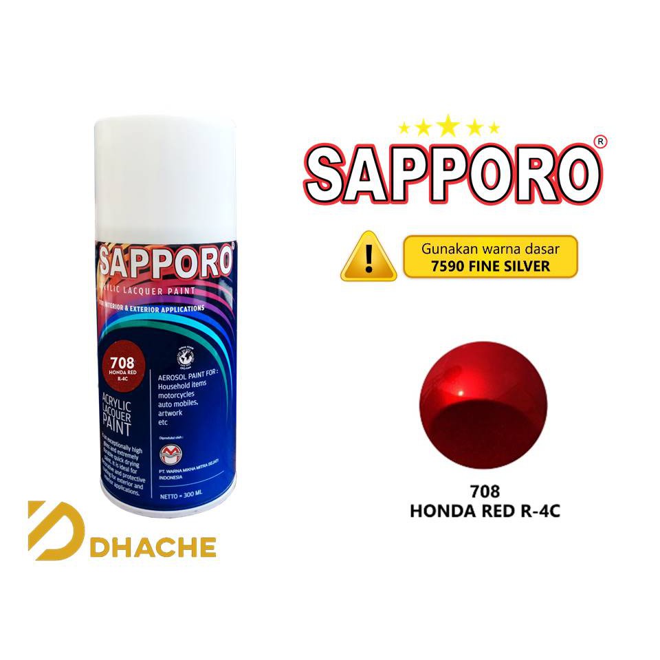 Cat Semprot Sapporo Spray Honda Red R-4C 708 300 ml/ Honda Merah