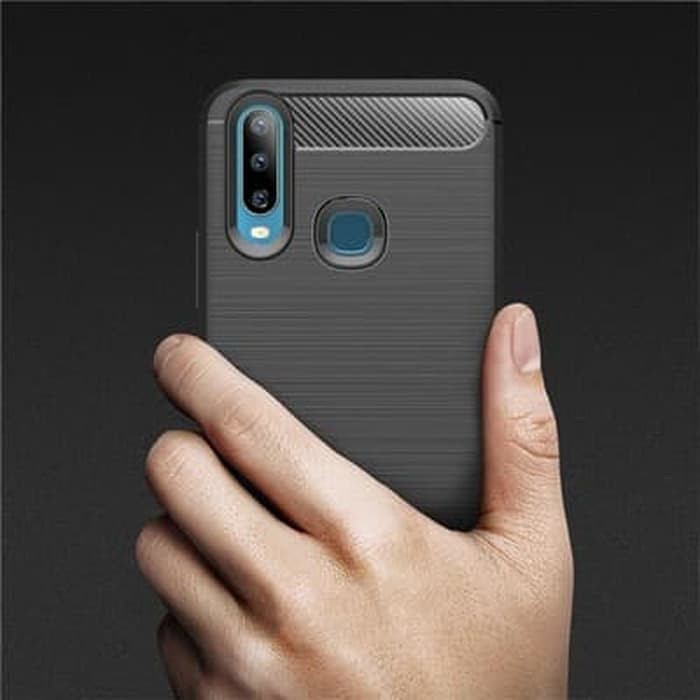 Silicon Case OPPO A8 A31 Softcase iPAKY Carbon Casing Cover