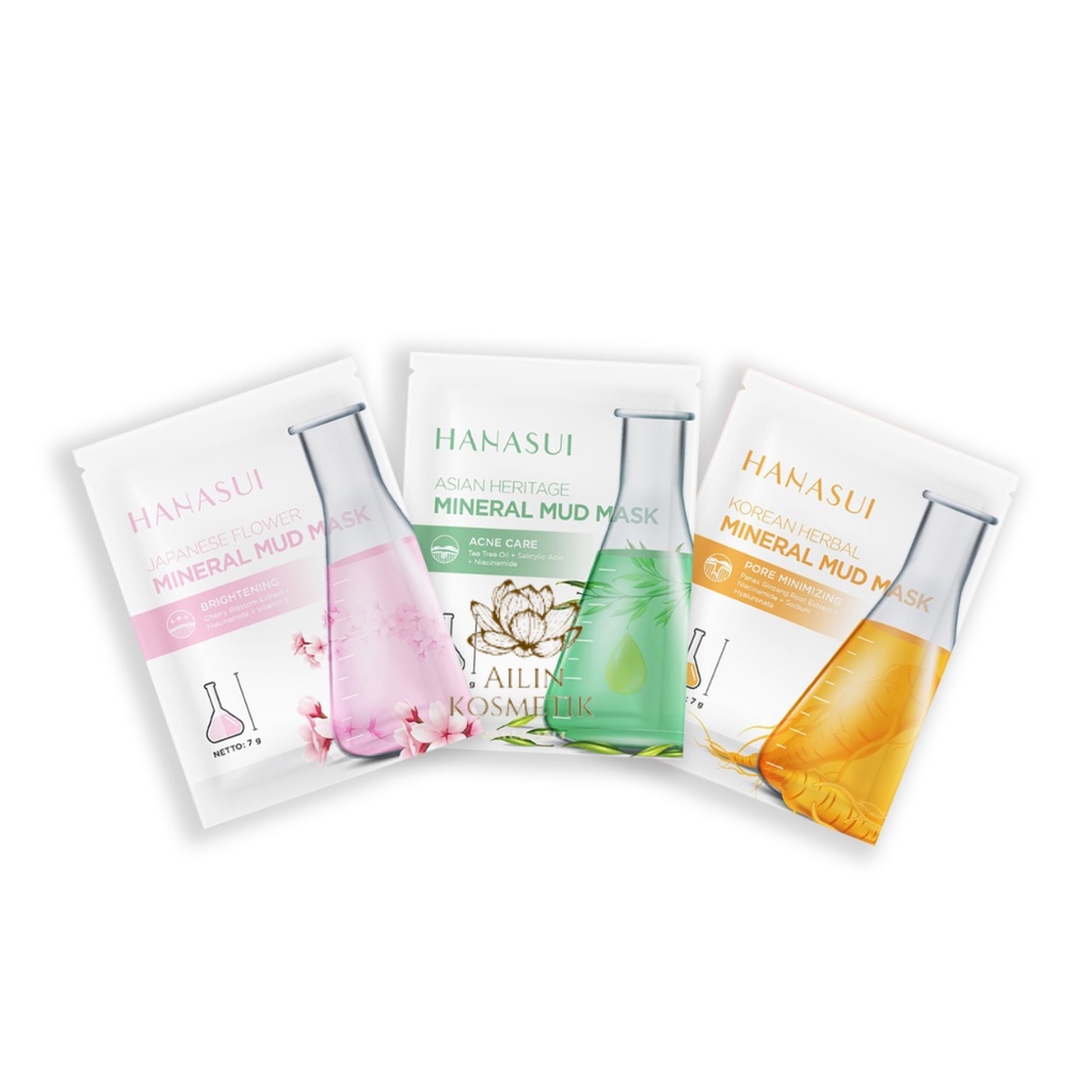 ❤️ Cloudy ❤️ HANASUI Mineral Mud Mask 7G Sachet Masker Lumpur