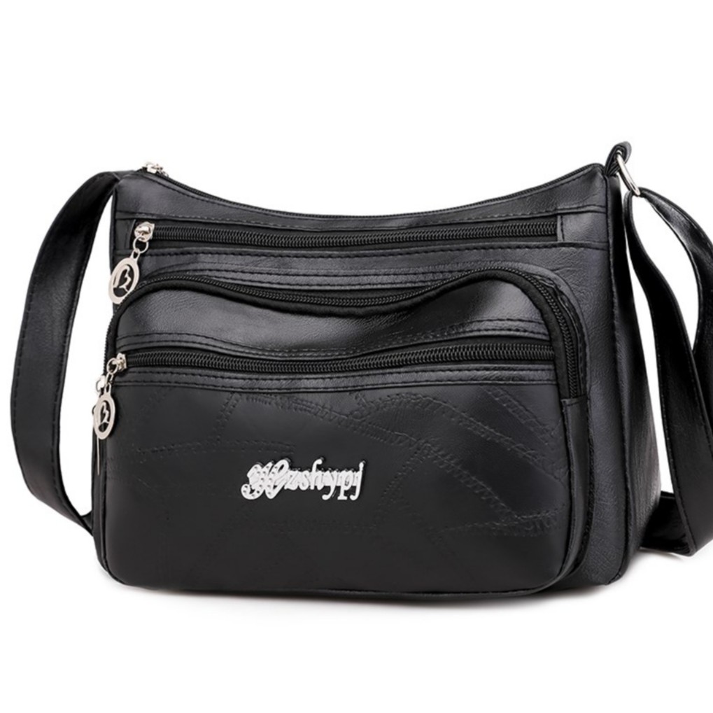 BJ57348 - BLACK - TAS IMPORT TAS WANITA FASHION IMPORT MODIS ELEGAN TERMURAH TERLARIS TERBARU BAGSTORE JAKARTA TAS BATAM CR7348 LT1165 mirip CR7349