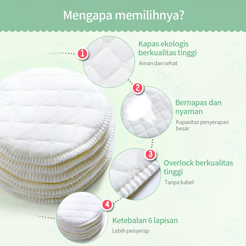 Sweetybayi Menyusui Breastpad Washable Breast Pad 1PCS