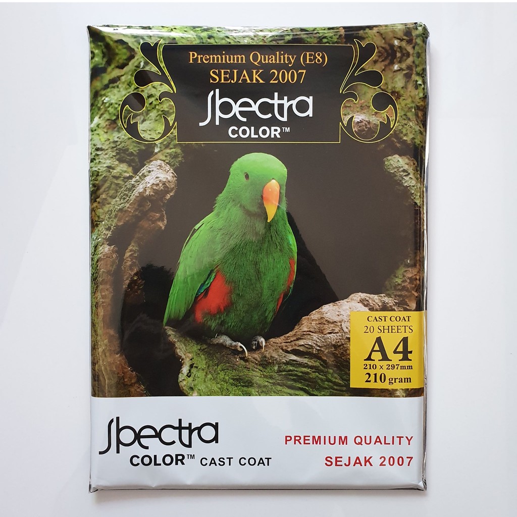 Spectra Cast Coat Glossy Photo Paper A4 210 GSM / Gram