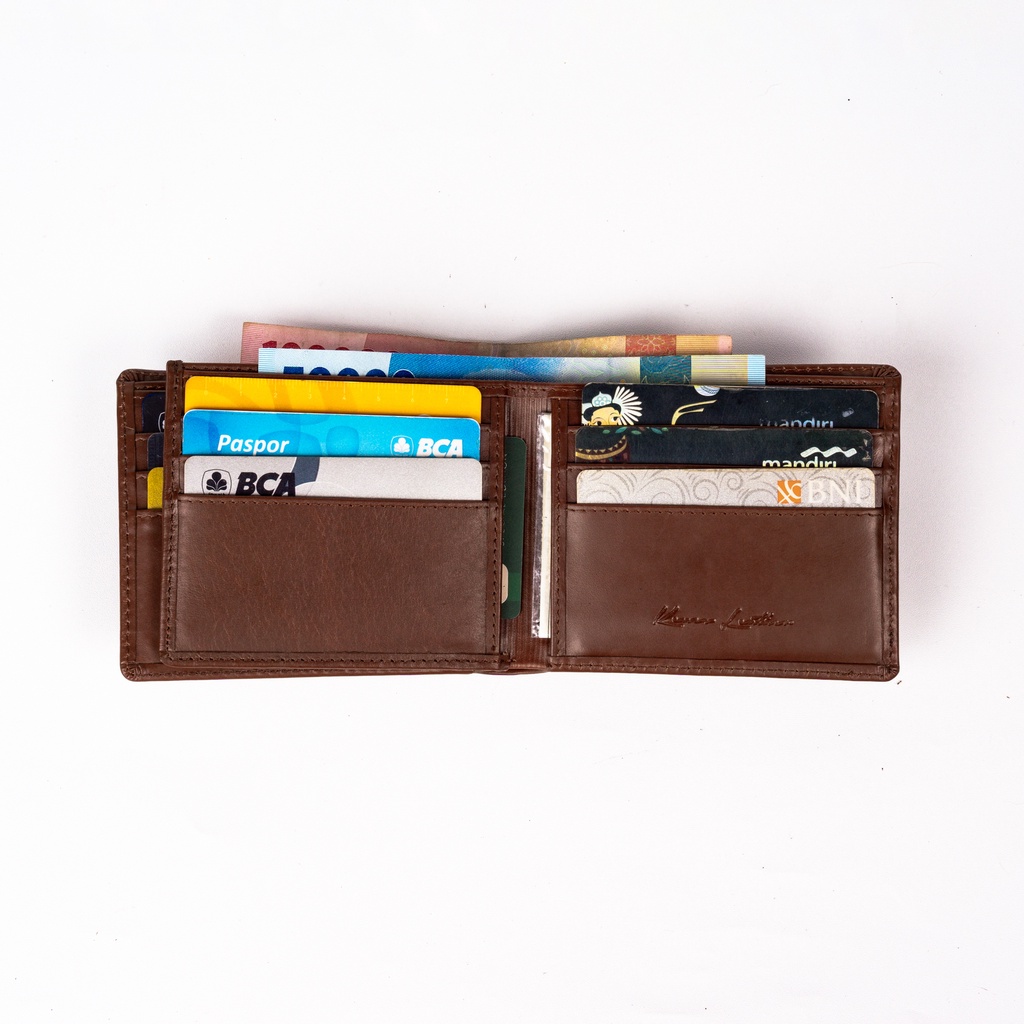 Kenes Leather Dompet Pria Kulit Asli 3D Landscape Pullup - Free Grafir Nama