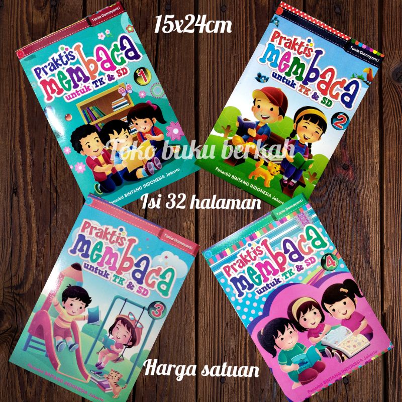 buku praktis membaca untuk tk &amp;sd jilid 1-4  32 halaman