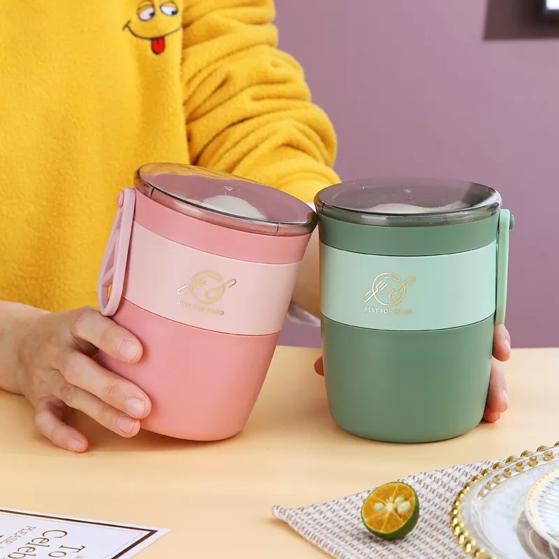 Termos Bubur Termos Thermal 450ml Vacuum Food Jar Stainless 304-T750 Temos Vakum SC12