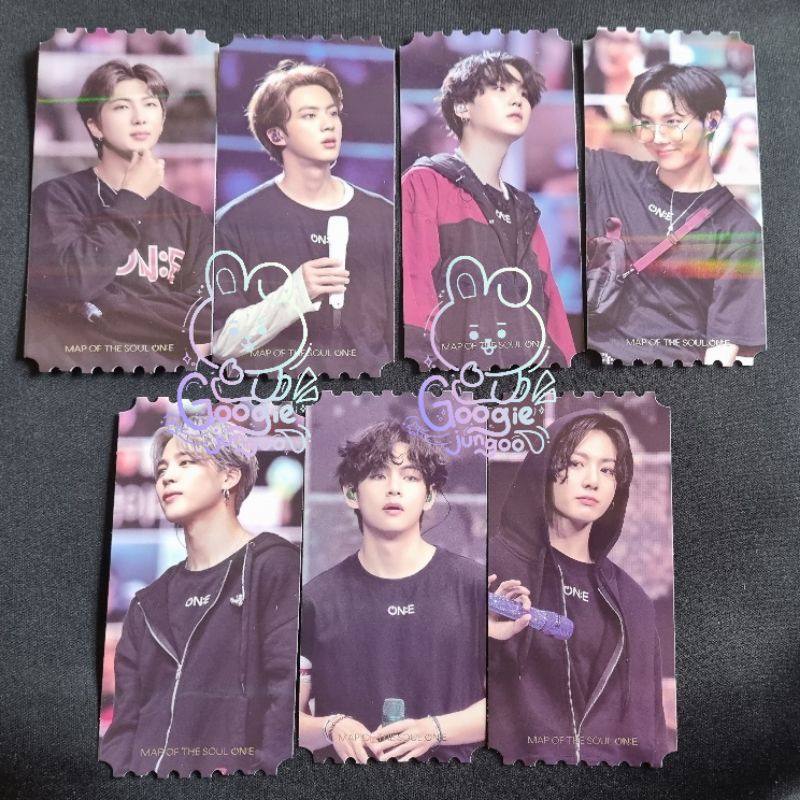 Ticket Hologram Tihol Photocard DVD MOTS ONE BTS RM Jin Suga Jhope Jimin Taehyung V Jungkook JK
