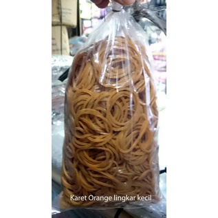 Karet Gelang Kuning / Oranye lingkar kecil 500 gram