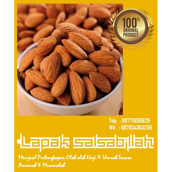 

Kacang Almond Oleh-oleh Haji dan Umroh 500gr