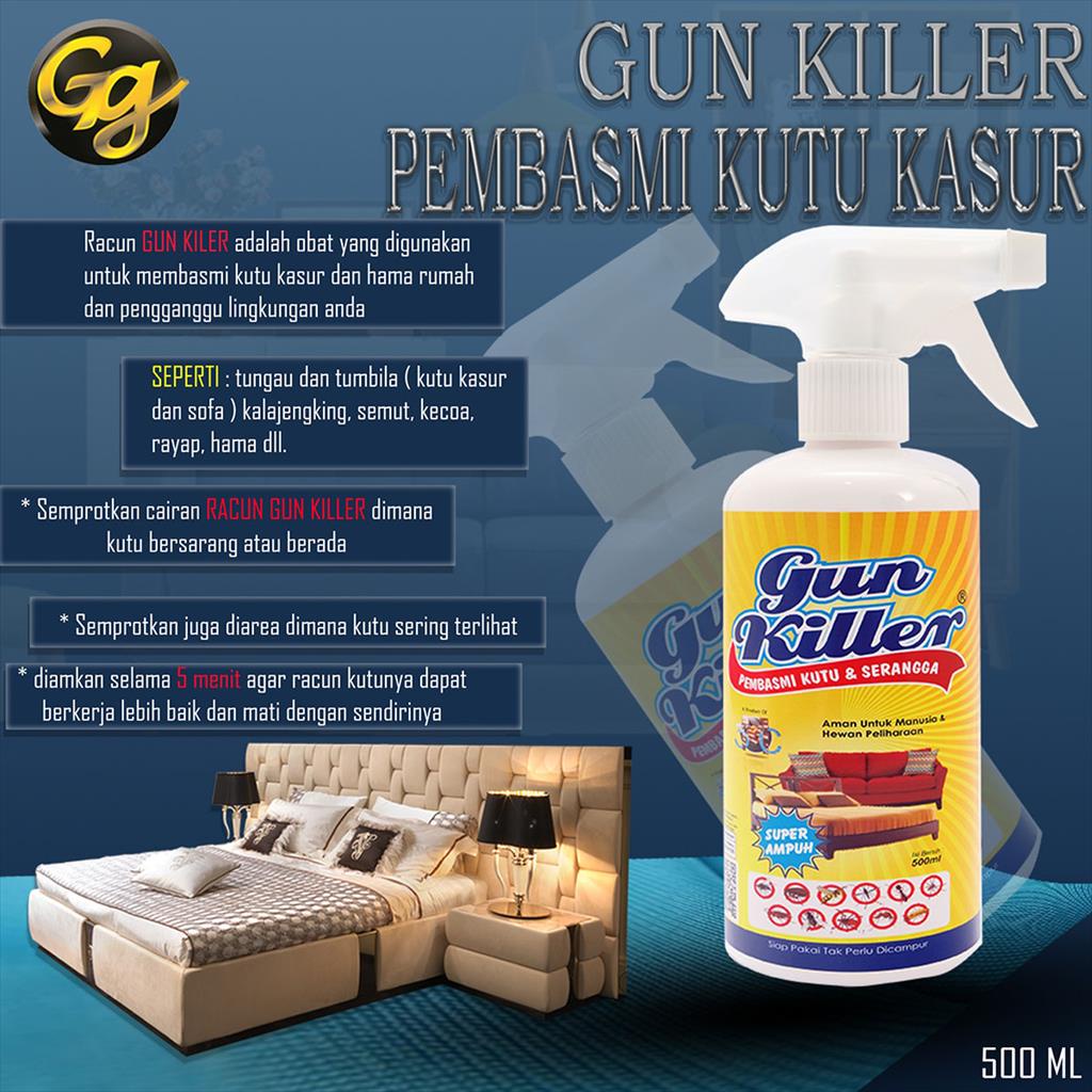 GUN KILLER PEMBASMI KUTU 500 ML ANTI TUNGAU KASUR INSEKTISIDA