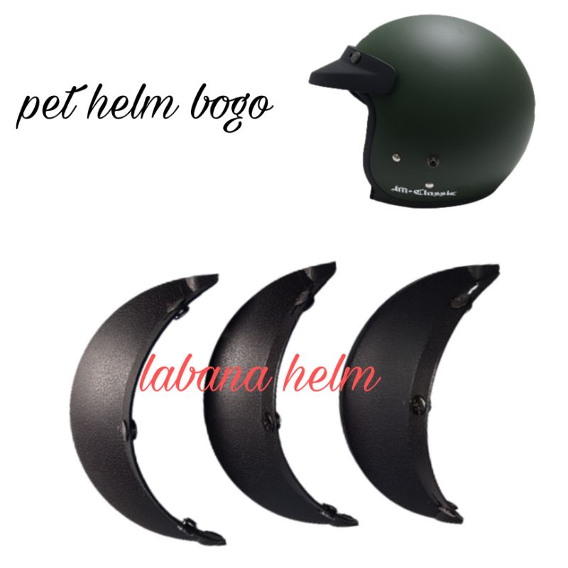 PET HELM TOPI HELM BOGO kancing tiga