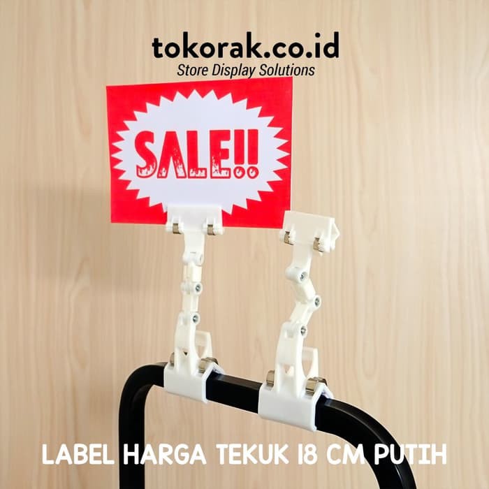 JEPITAN PRICE TAG LABEL HARGA HOLDER ROBOT TEKUK 18CM PER 5 PCS