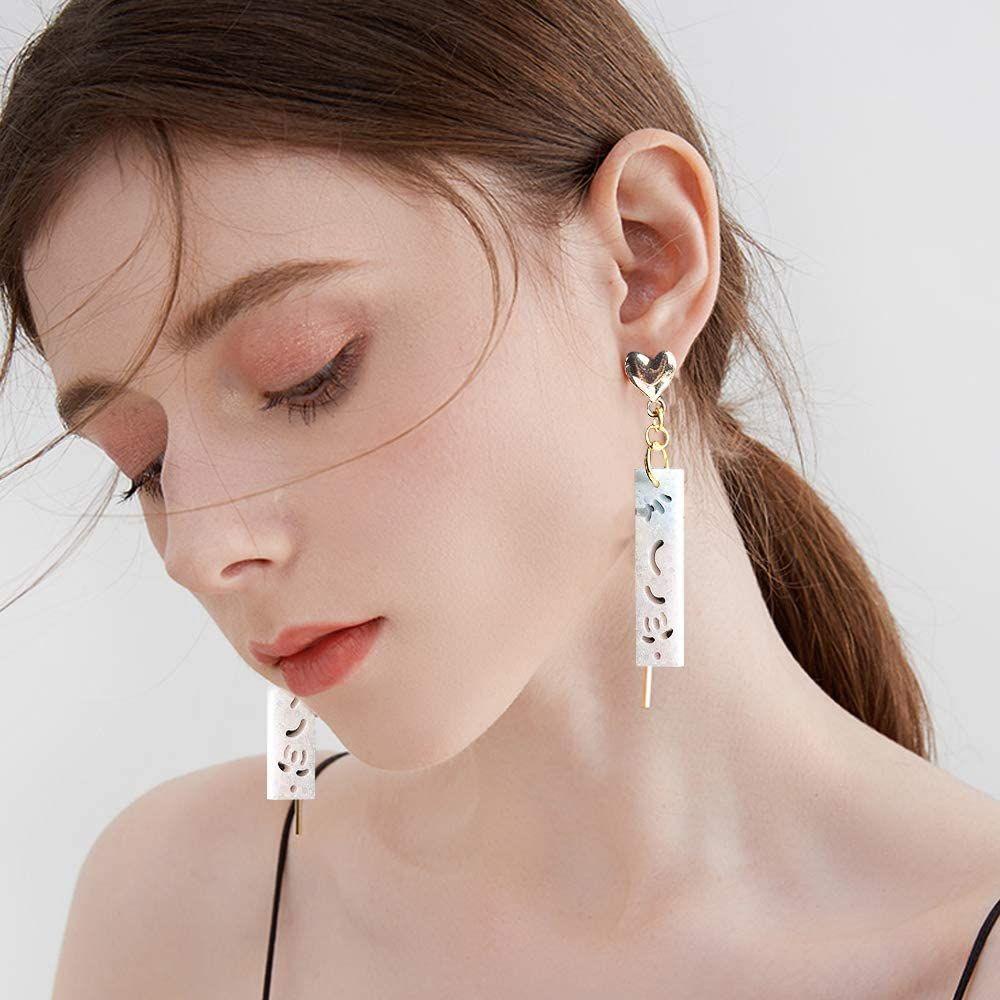 Solighter Anting Cetakan Resin Model Kalung Transparan Epoxy Alat Membuat Perhiasan Lem Tetes