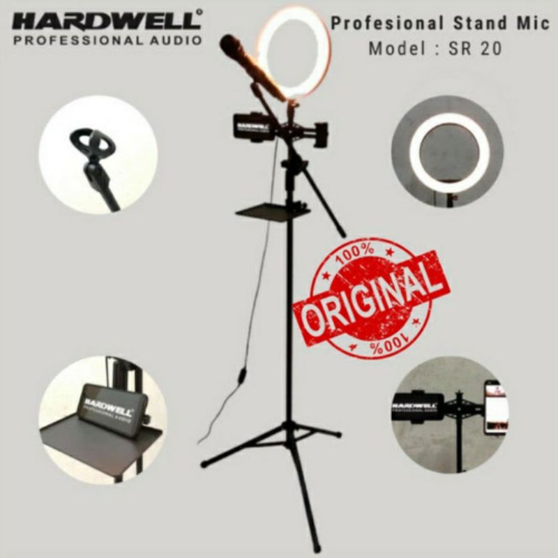 STAND MIC LAMPU LIVE STREAMING STUDIO HARWELL SR20 SR 20