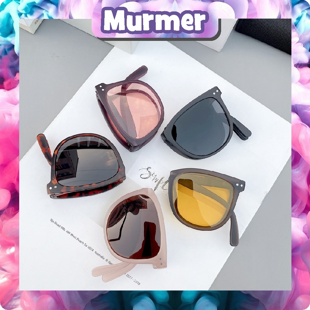 MurmerOfficial Kacamata Hitam Terbaru bisa di LIPAT Sunglasses Anti-UV Wanita Pria Import Kacamata Fashion R543