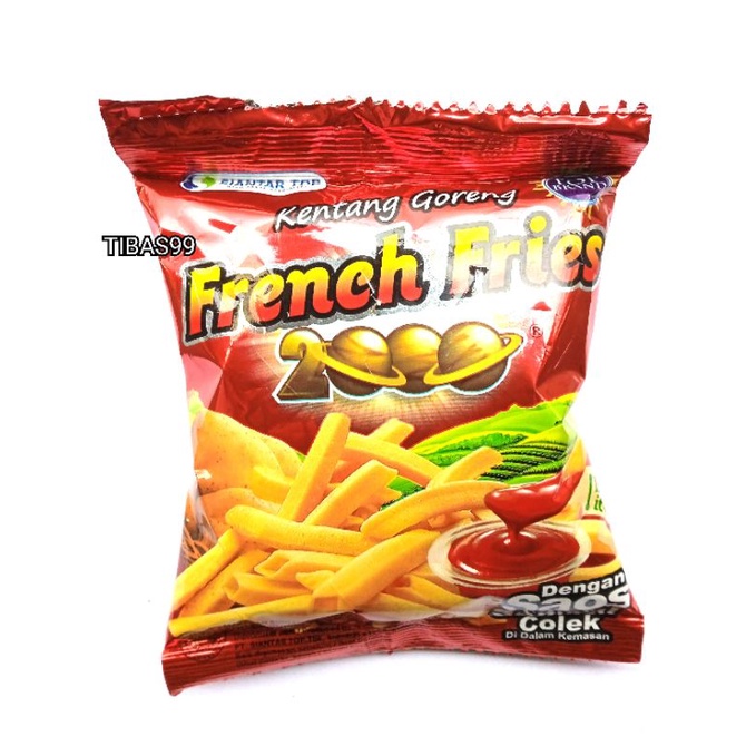 

Chiki French Fries Kentang Goreng Saos sambal colek Sachet isi 10pcs