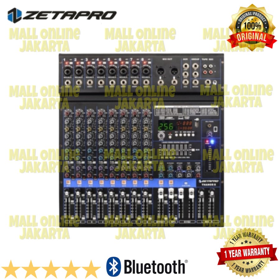 Mixer audio zetapro 8 channel thanos8 original thanos 8