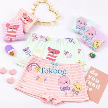 Celana Dalam Boxer Anak Perempuan Segiempat Motif Lucu CD Cewe Gubali