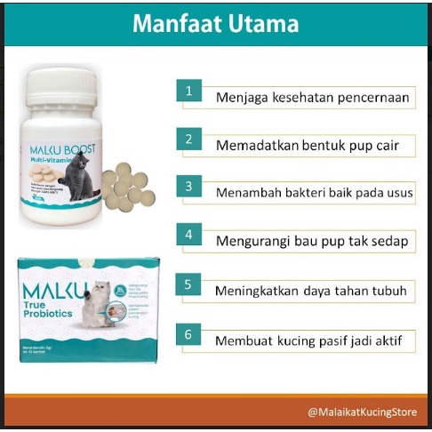 Paket MALKU Imunitas Tubuh &amp; Pencernaan Sensitif Kucing - MALKU Vitamin