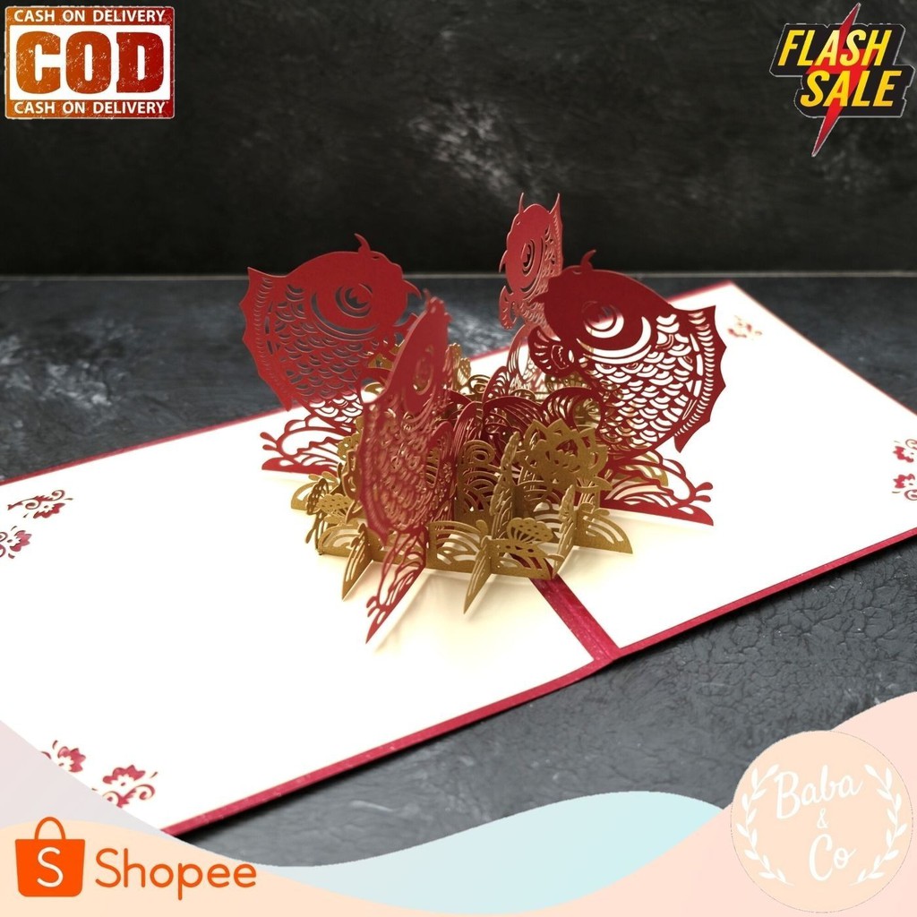 KARTU UCAPAN 3D POP UP SPESIAL IMLEK KARTU UCAPAN IMLEK GIFT CARD CHINESE NEW YEAR MURAH