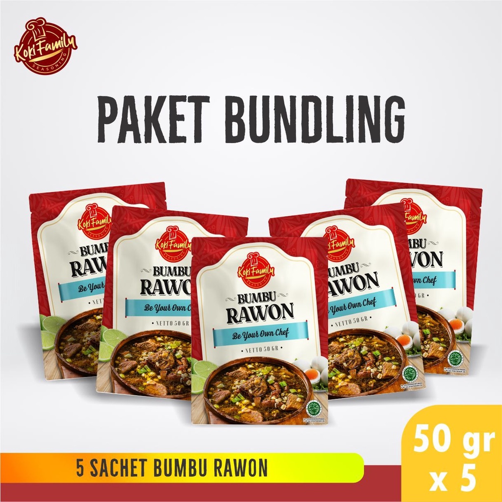 

Paket Bundling Koki Family Bumbu Instan Rawon 50Gr -5 Pcs