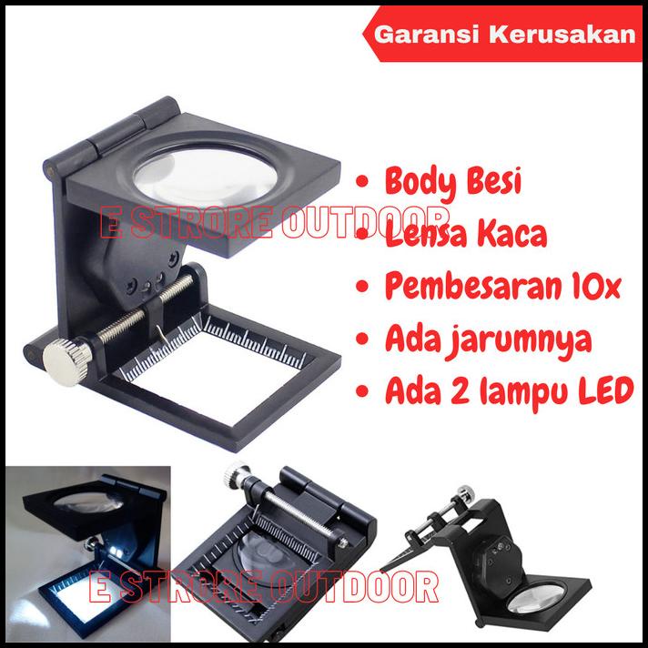 

Heaven | Kaca Pembesar Lipat - Folding Magnifier Scale 10X 10X Qc Kain, Uang