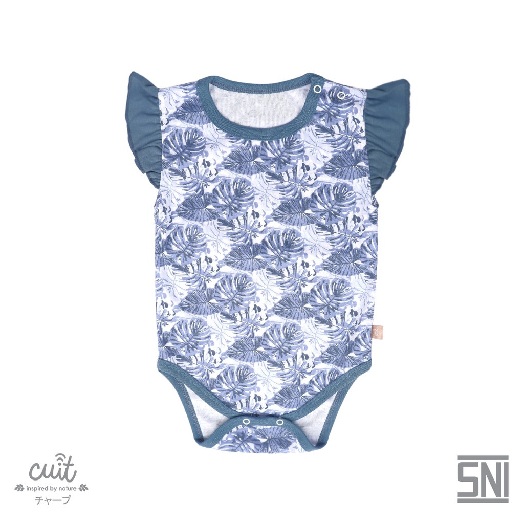 Cuit Baby Ruffle Bodysuit Monstera Kojo