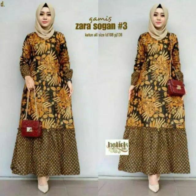 Gamis Batik Moccacino Gamis Exclusive Gamis Wanita Ld 100- 11muat Sampai Size Xxl Terbaru 03