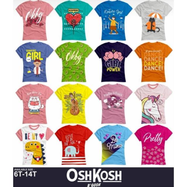oshkosh tee junior, kaos anak oshkosh, kaos anak